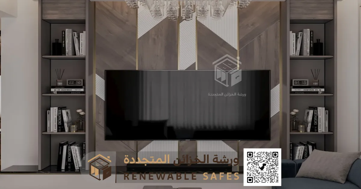 معلم ديكور تلفزيون في الدمام 0510629040 تركيب خلفيات شاشة بالدمام 40 خشب ديكور تلفزيون الظهران