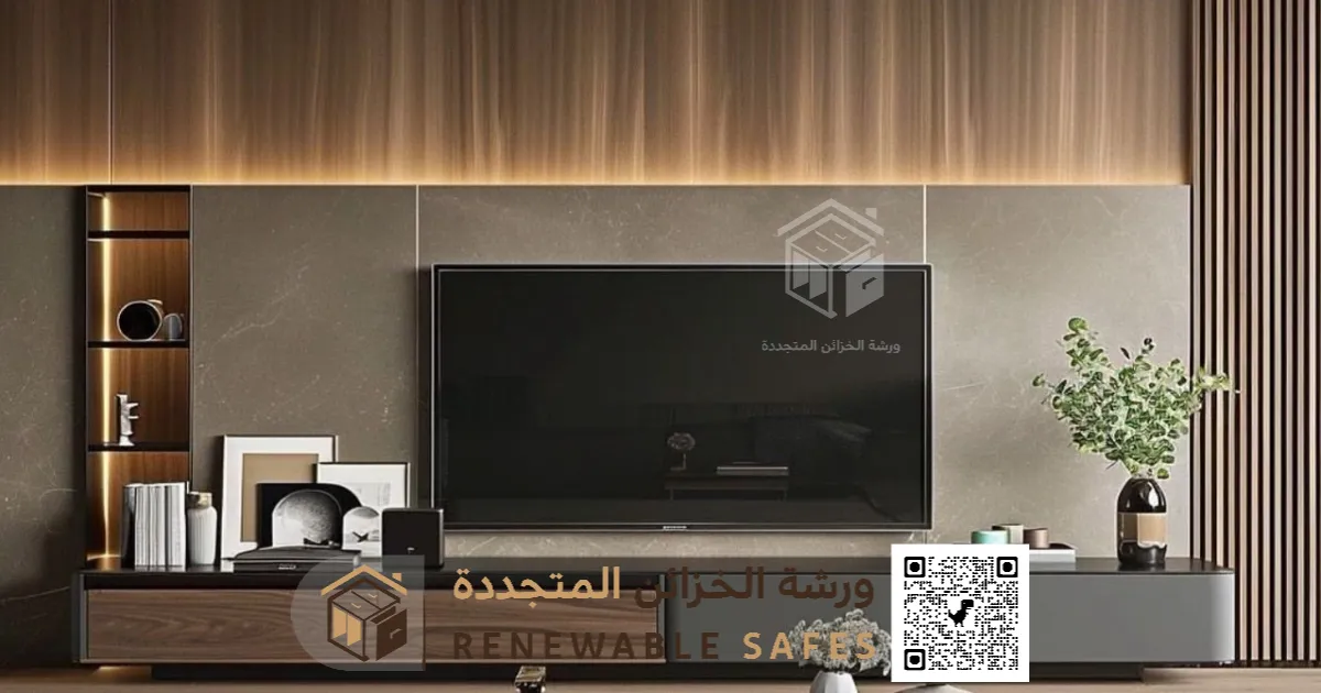 معلم ديكور تلفزيون في الدمام 0510629040 تركيب خلفيات شاشة بالدمام 10 ديكور تلفزيون مع إضاءة LED في القطيف