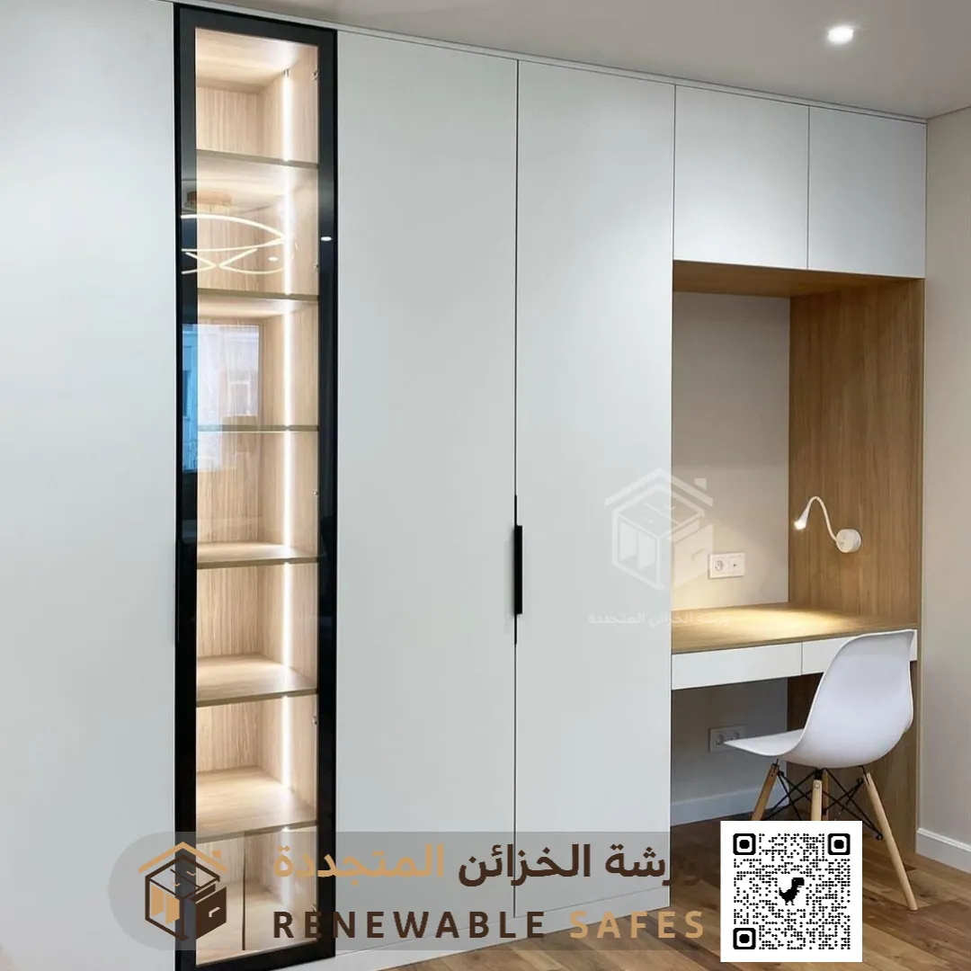 مكتبه خشب في الخبر 0510629040 57 رفوف مكتبة خشب القطيف حي الأزدهار
